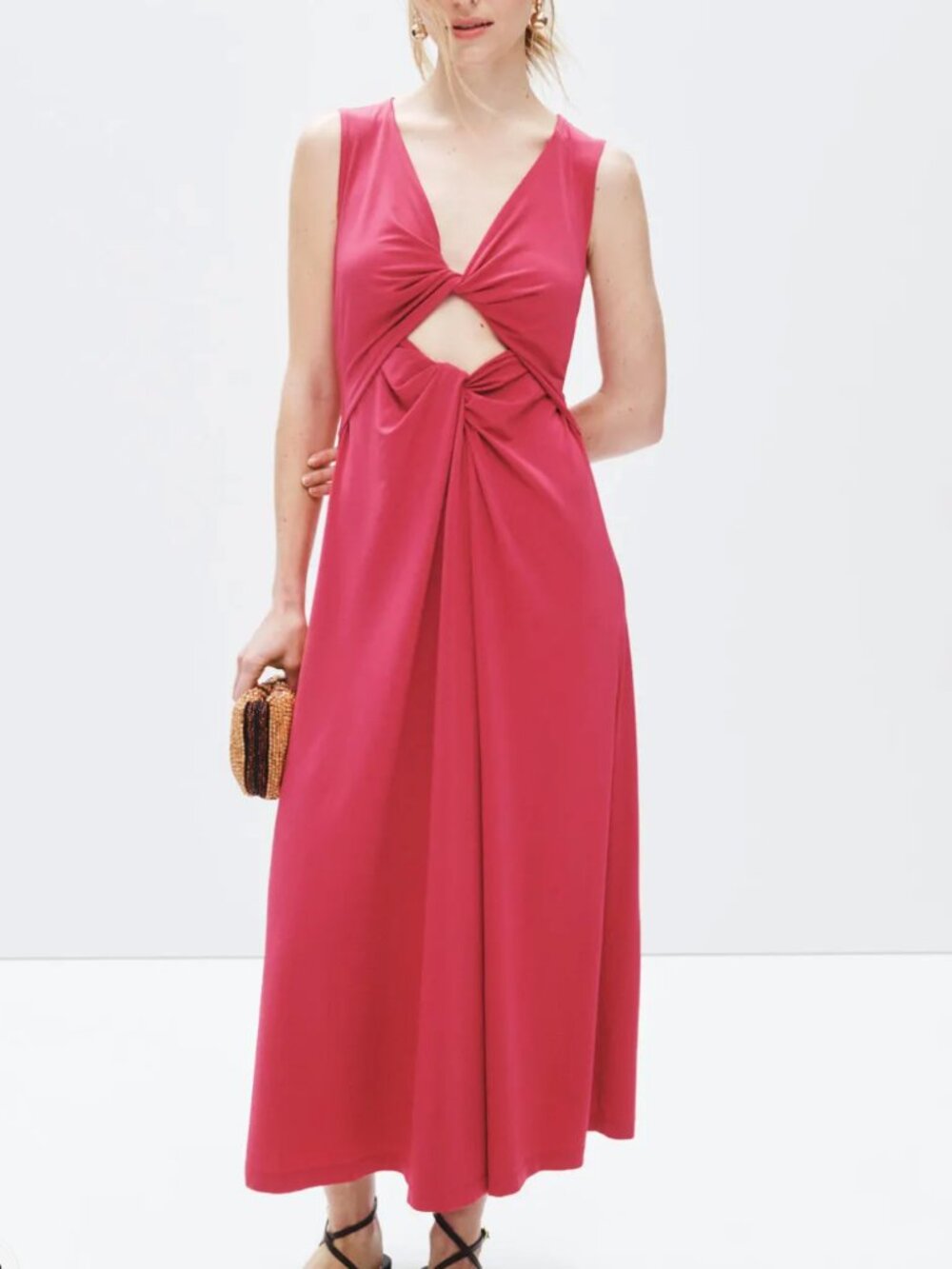 Rosetta Getty x RTR Cut Out Twist Front Dress size large